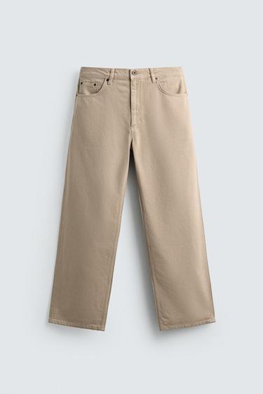 코튼-헴프 라이트 진 - Zara의 그레이 베이지 - 이미지 0