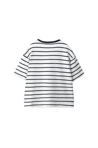 LOOSE FIT STRIPED T-SHIRT — White 2