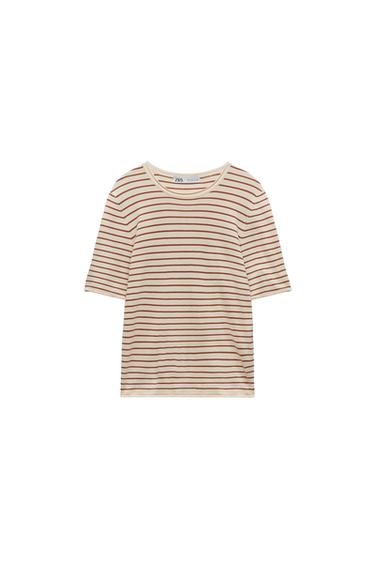 SHORT SLEEVE KNIT SWEATER