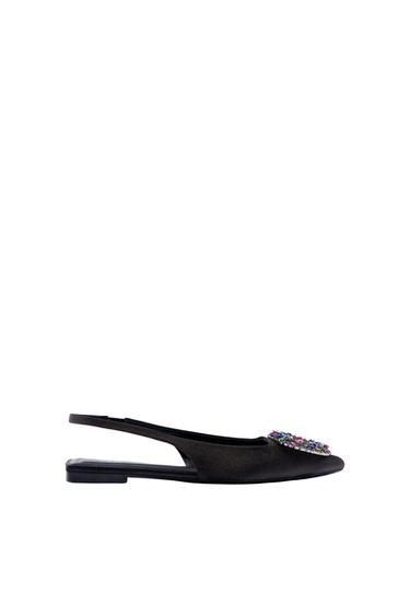 EMBELLISHED FLAT SLINGBACK SHOES