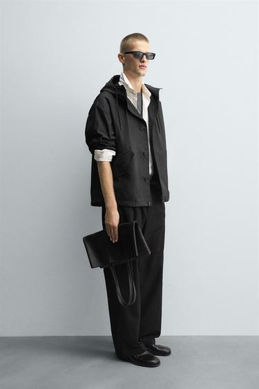 BLOUSON TECHNIQUE À CAPUCHE - Noir de Zara - Image 3