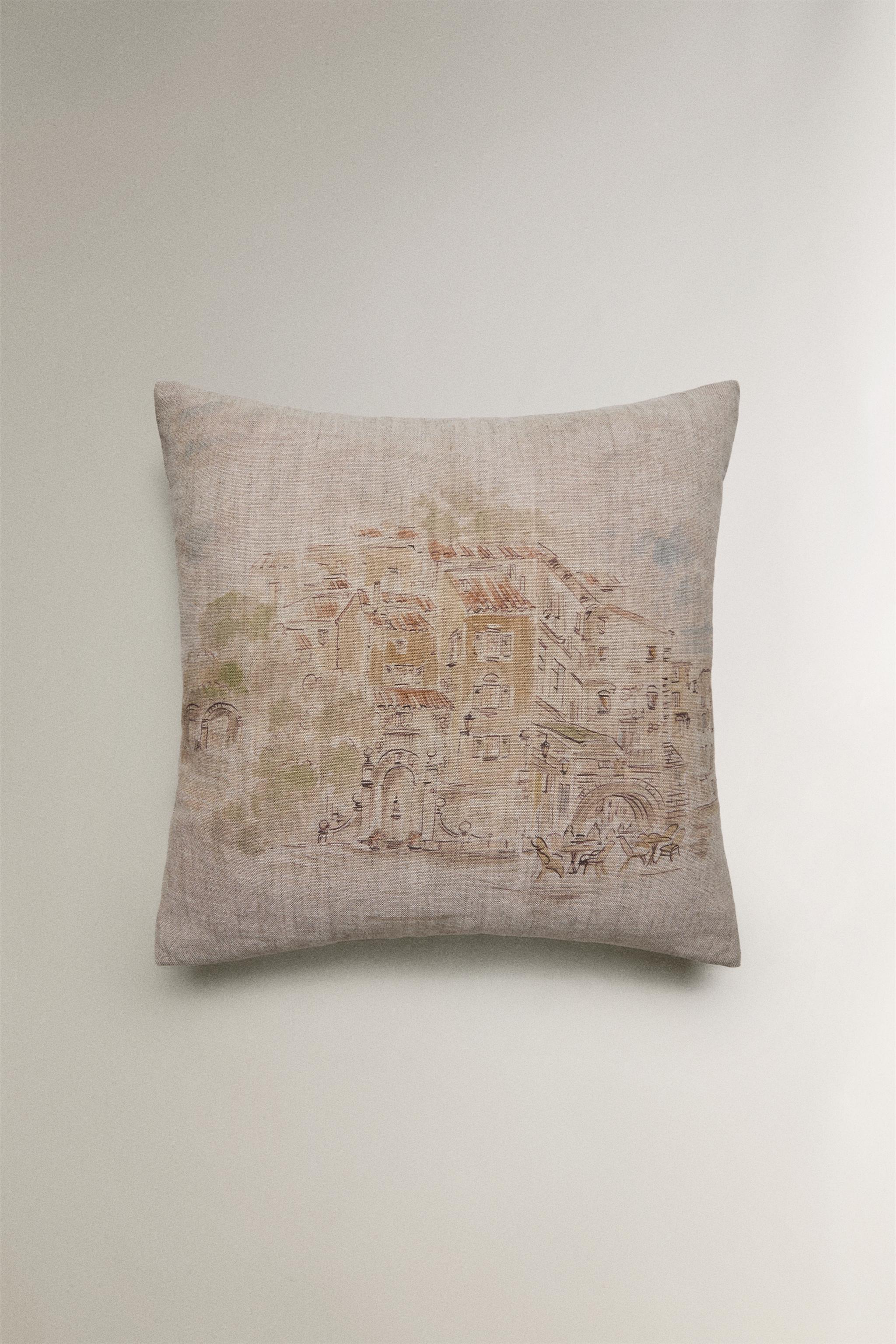 LANDSCAPE PRINT THROW PILLOW COVER