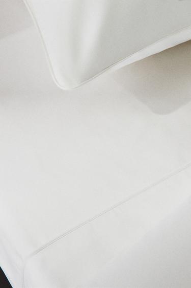 DRAP PLAT PERCALE DE COTON (300 FILS) - Blanc de Zara - Image 5