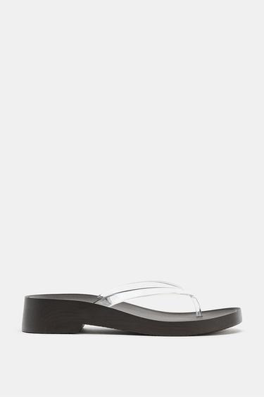 VINYL PLATFORM SANDALS - Transparent by Zara