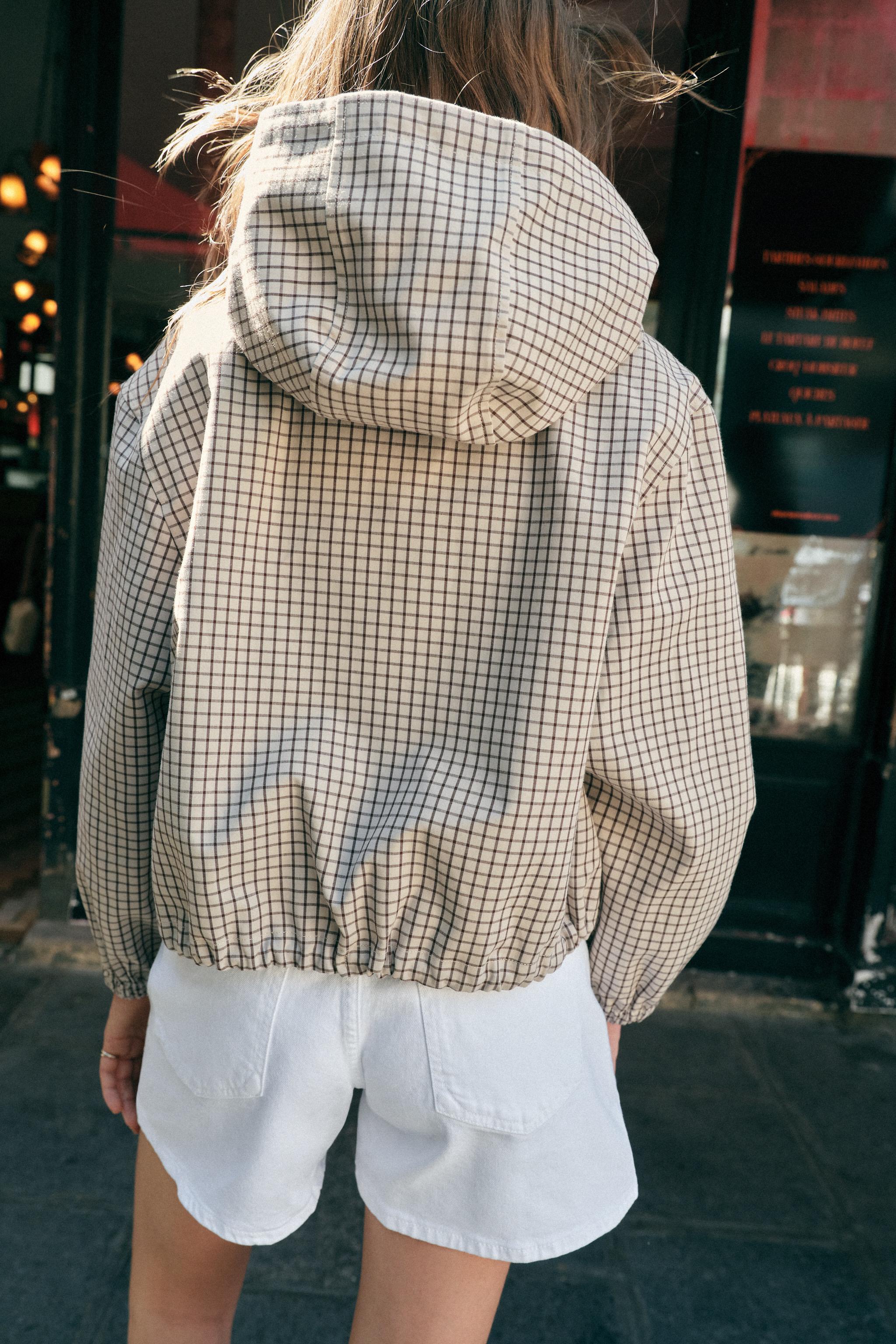 PLAID HOODIE JACKET