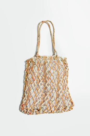 BRAIDED WOVEN HANDBAG - Yellow by Zara