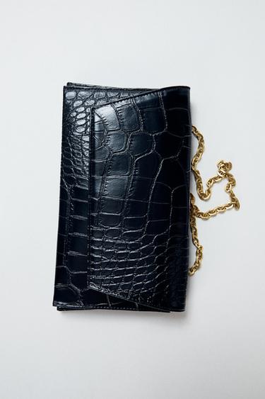 SAC EFFET RELIEF AVEC RABAT - Noir de Zara