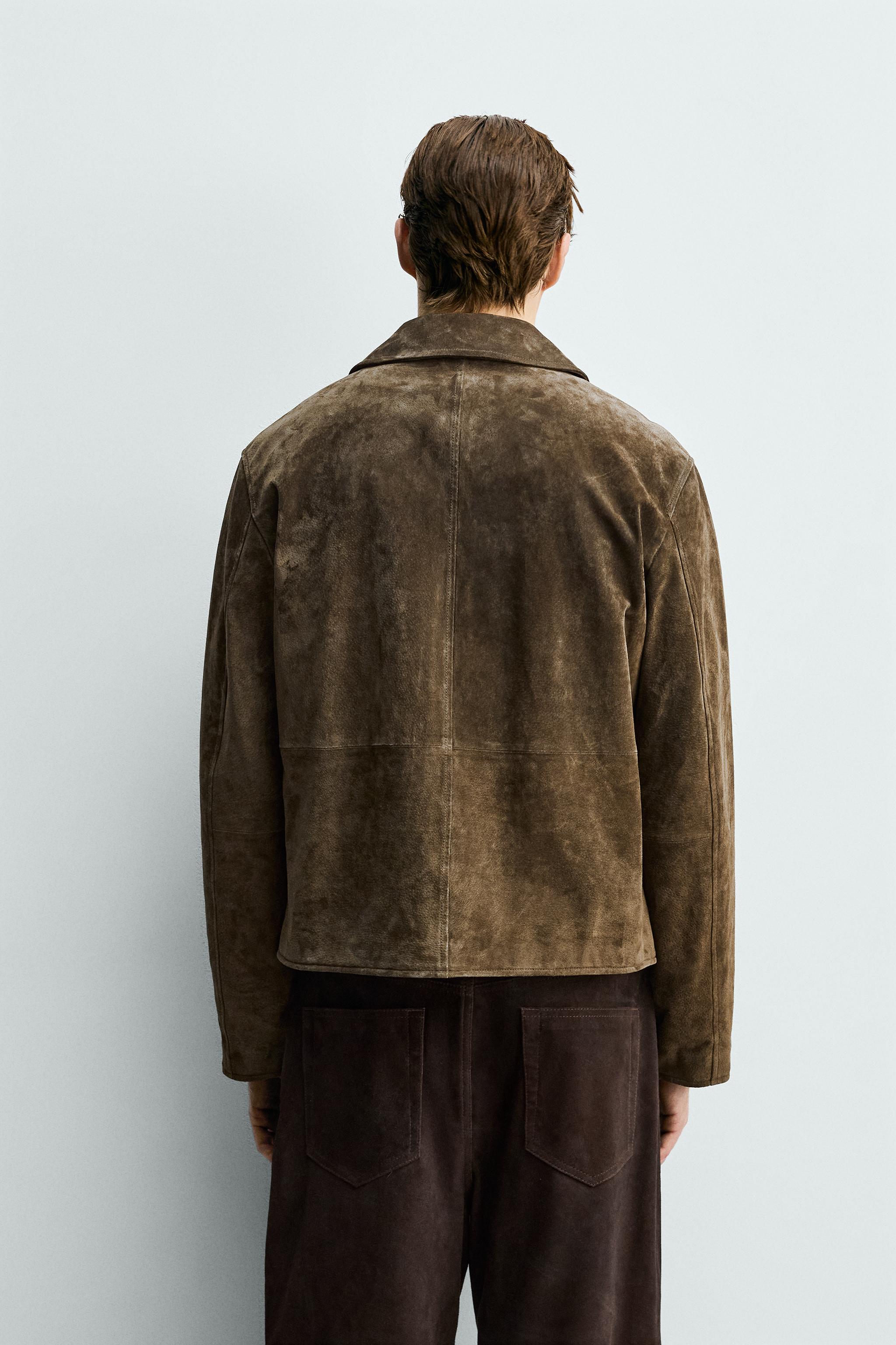 REGULAR FIT SUEDE LEATHER OVERSHIRT