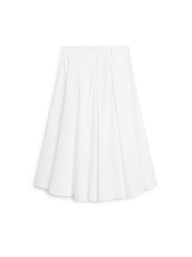 Jupe midi avec passants - Blanc de Zara