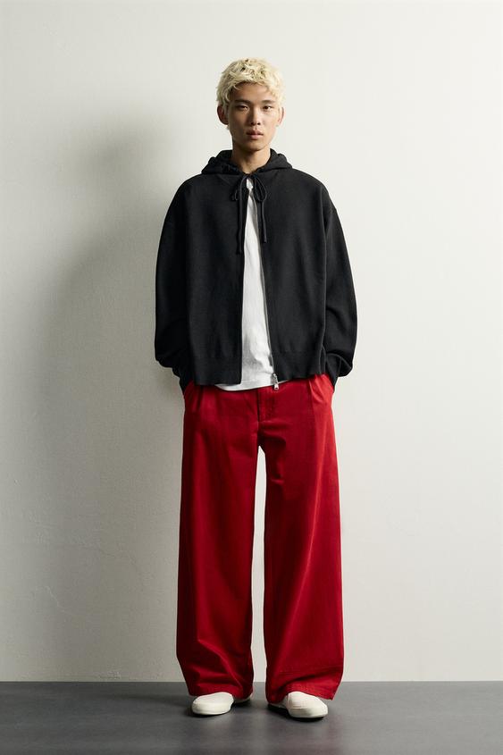 SUDADERA PUNTO SOFT CAPUCHA - Negro de Zara - Imagen 0