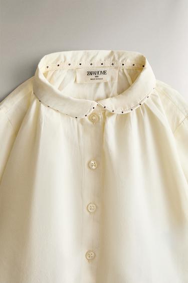 CHEMISE BÉBÉ PASSEPOIL - Crème de Zara - Image 1