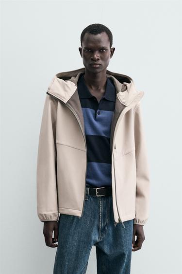 TECHNICAL HOODED JACKET - Light grey by Zara