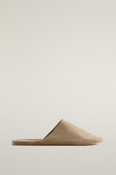 LEATHER MULE SLIPPERS — Green 2