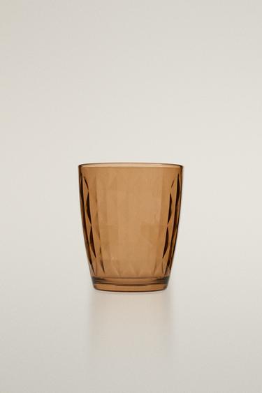 COPO COM RELEVO DE DIAMANTE - Laranja da Zara - Imagem 0