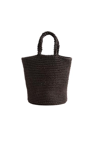 MINI BOLSO EFECTO TRENZADO - Marrón de Zara