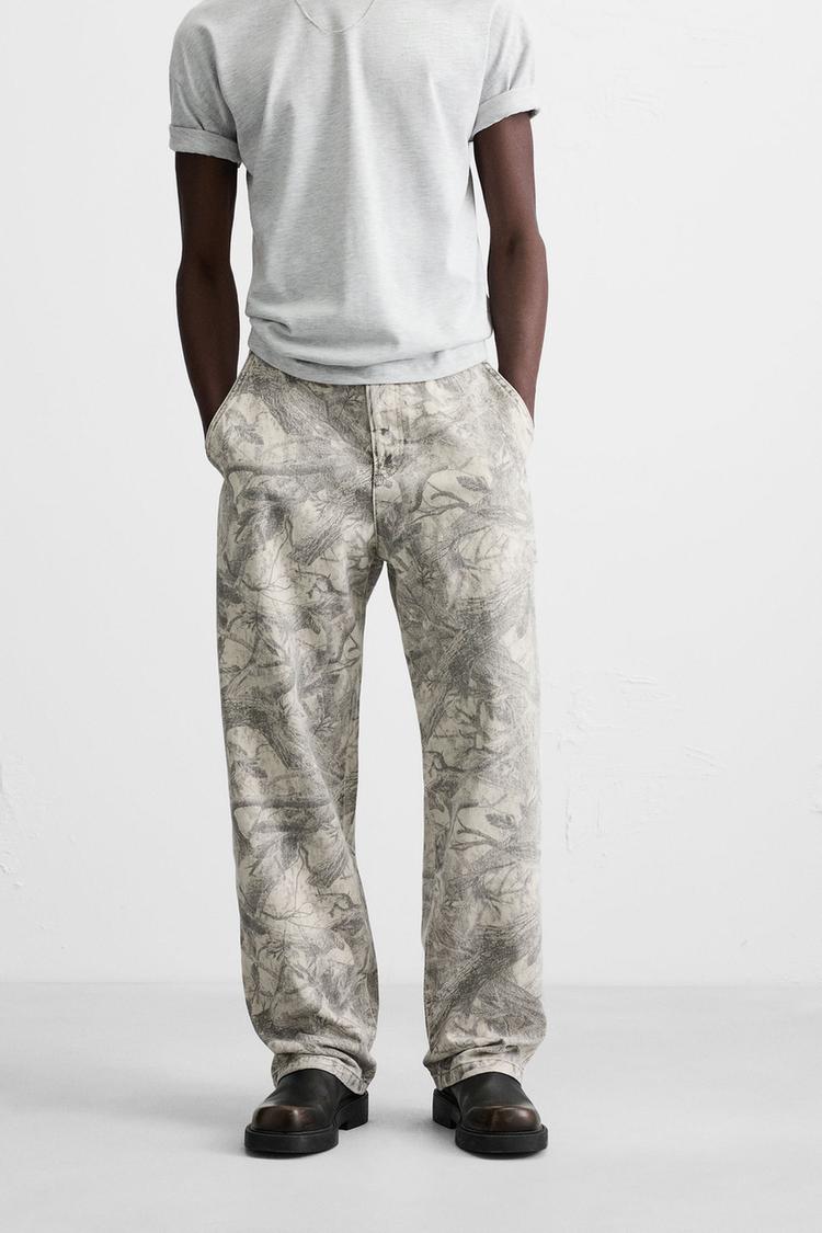 ABSTRACT PRINT CARPENTER PANTS