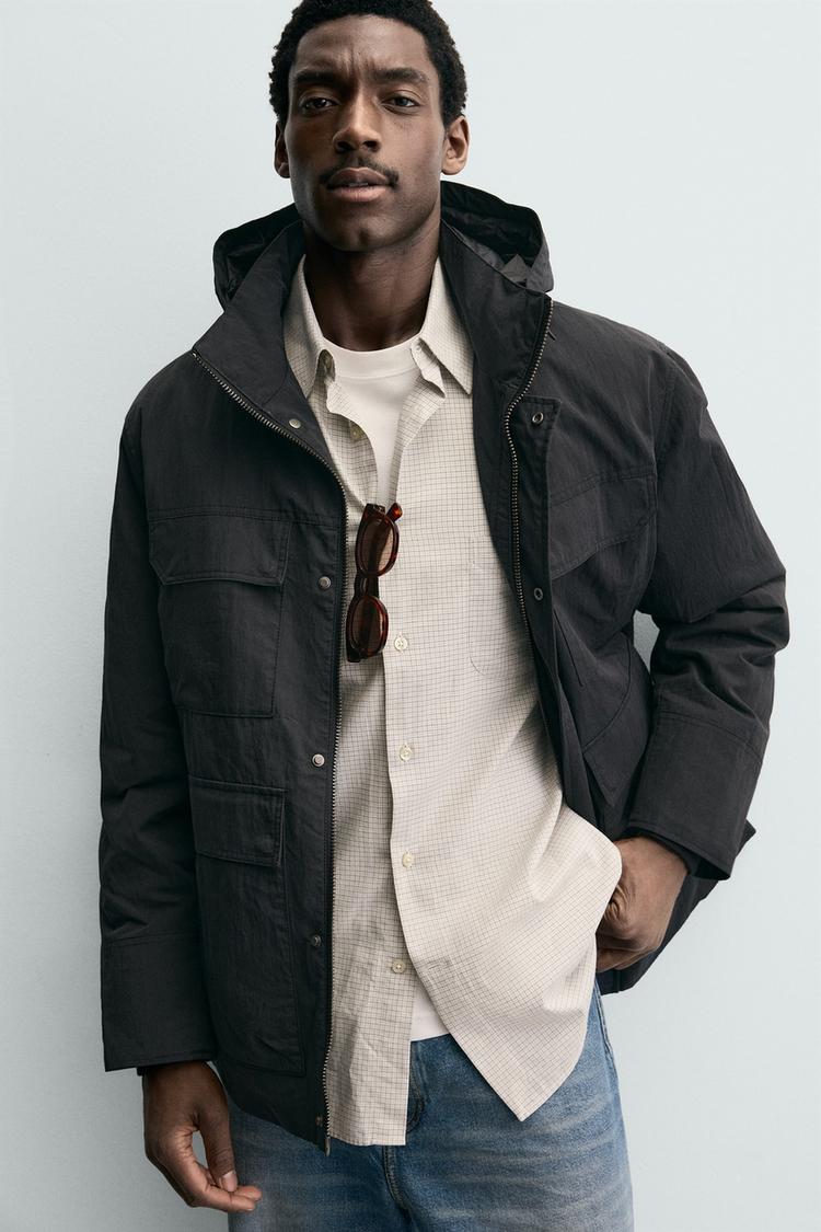 ZARA TECHNICAL PARKA WITH POCKETS