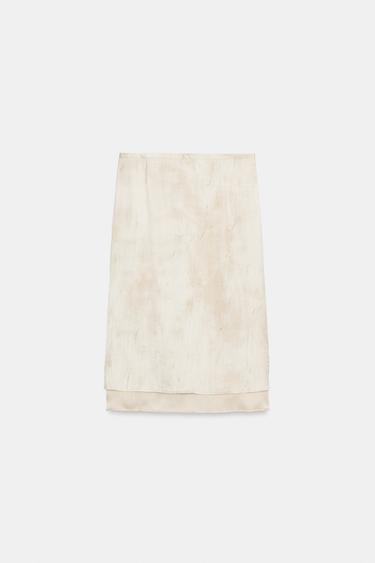 FLORAL MIDI SKIRT - Ecru by Zara