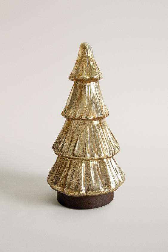 WEIHNACHTSBAUM AUS GLAS MIT LICHT (31 CM) - Goldfarben von Zara - Bild 0