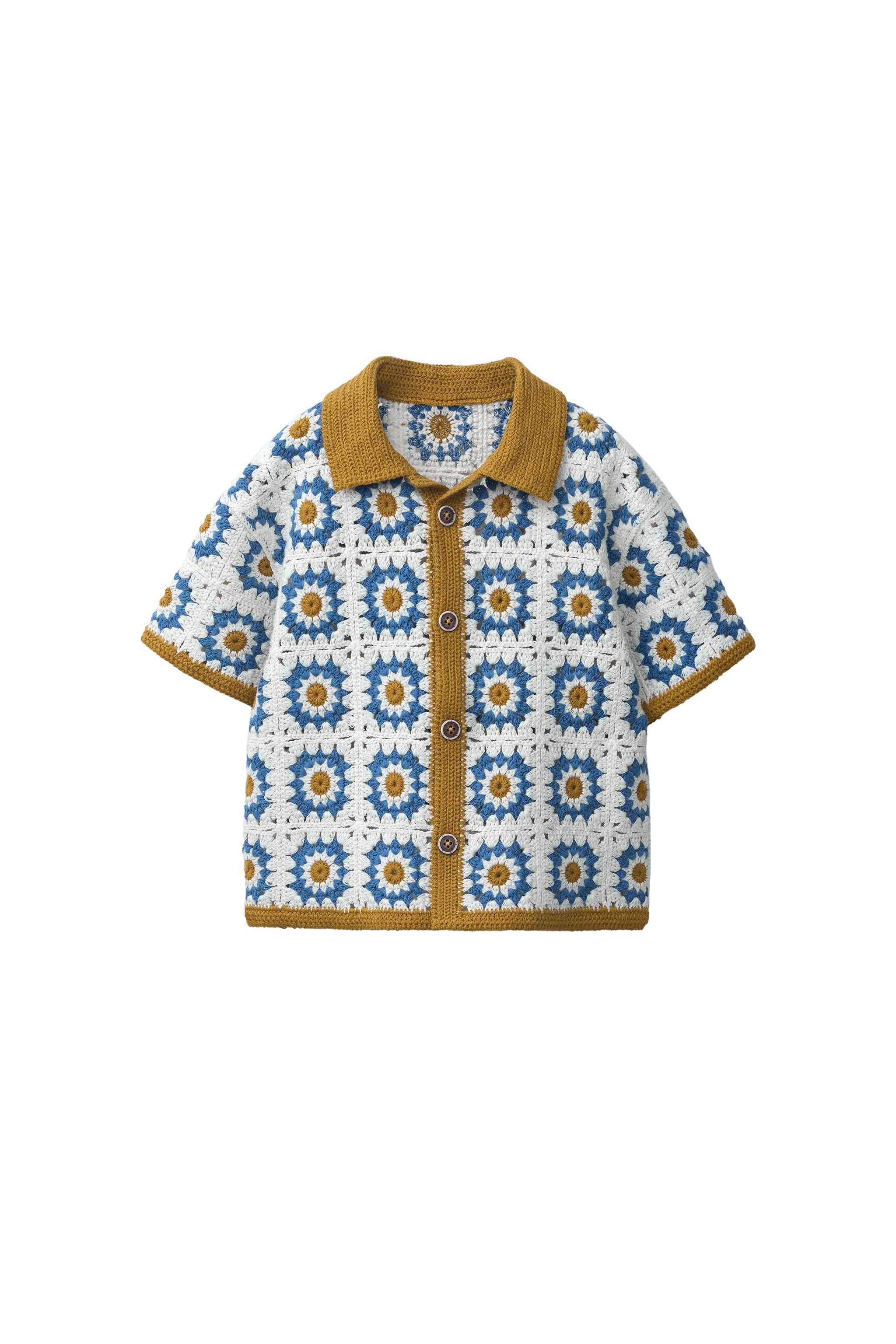 1/18まで新品mame Multi-Pattern Knitted Shirt CROCHET KNIT SHIRT - Multicolored | ZARA Canada