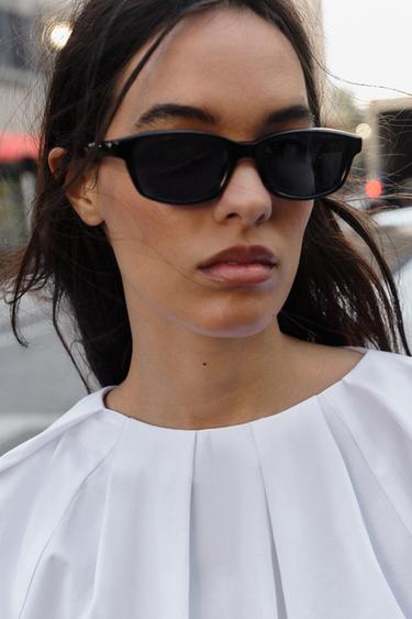 CHEMISE EN POPELINE À BALLON - blanc de Zara - Image 5