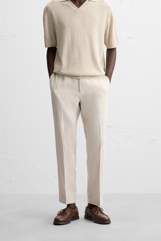 Outfit Pantalon Blanco Zara Hombre Pantalon Lino Camisa Lino