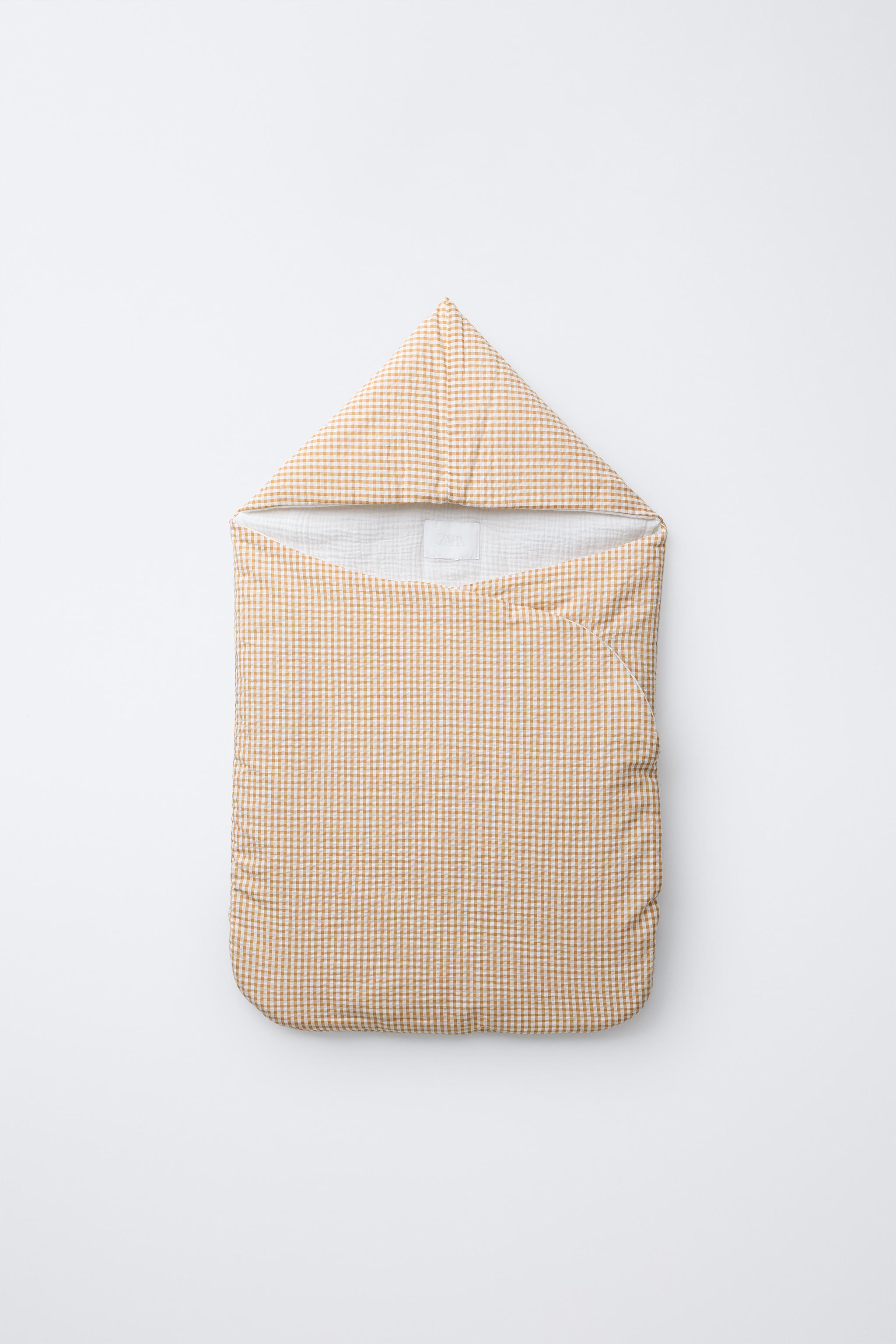 ベビピコさま ギンガムチェック柄ベビーおくるみ - マスタード | ZARA Japan