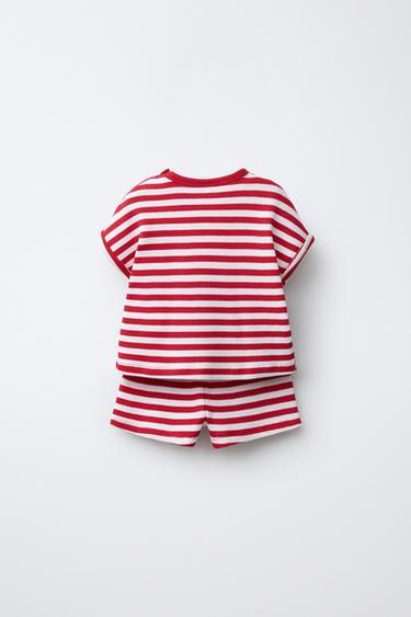 CONJUNTO CAMISETA Y BERMUDA WAYAS WAFFLE - Rojo de Zara