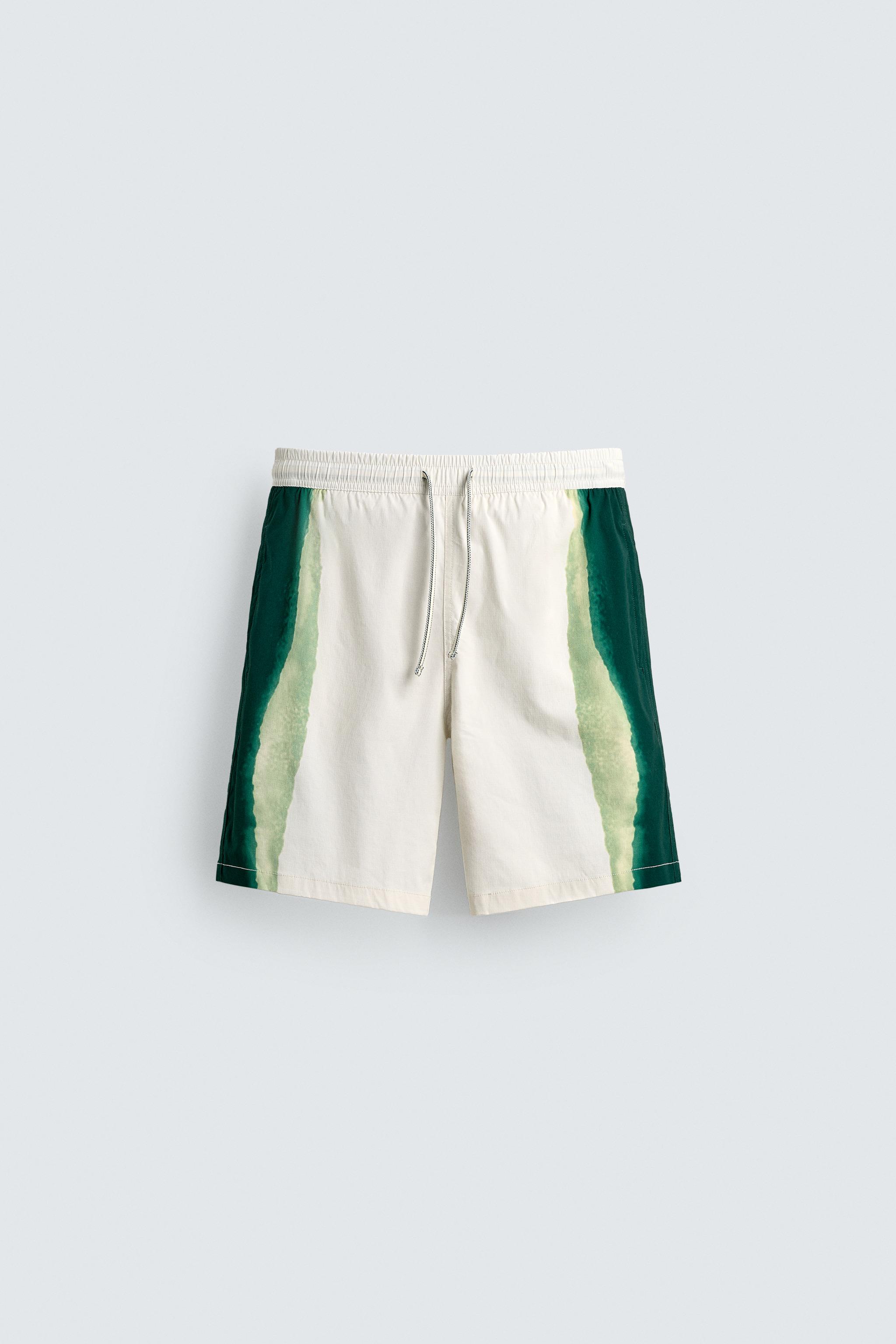 MAILLOT DE BAIN LONG À IMPRIMÉ BANDES