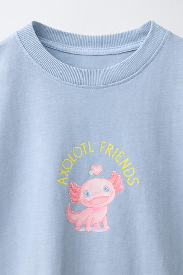 T-SHIRT IMPRIMÉ AXOLOTL - Bleu de Zara - Image 2
