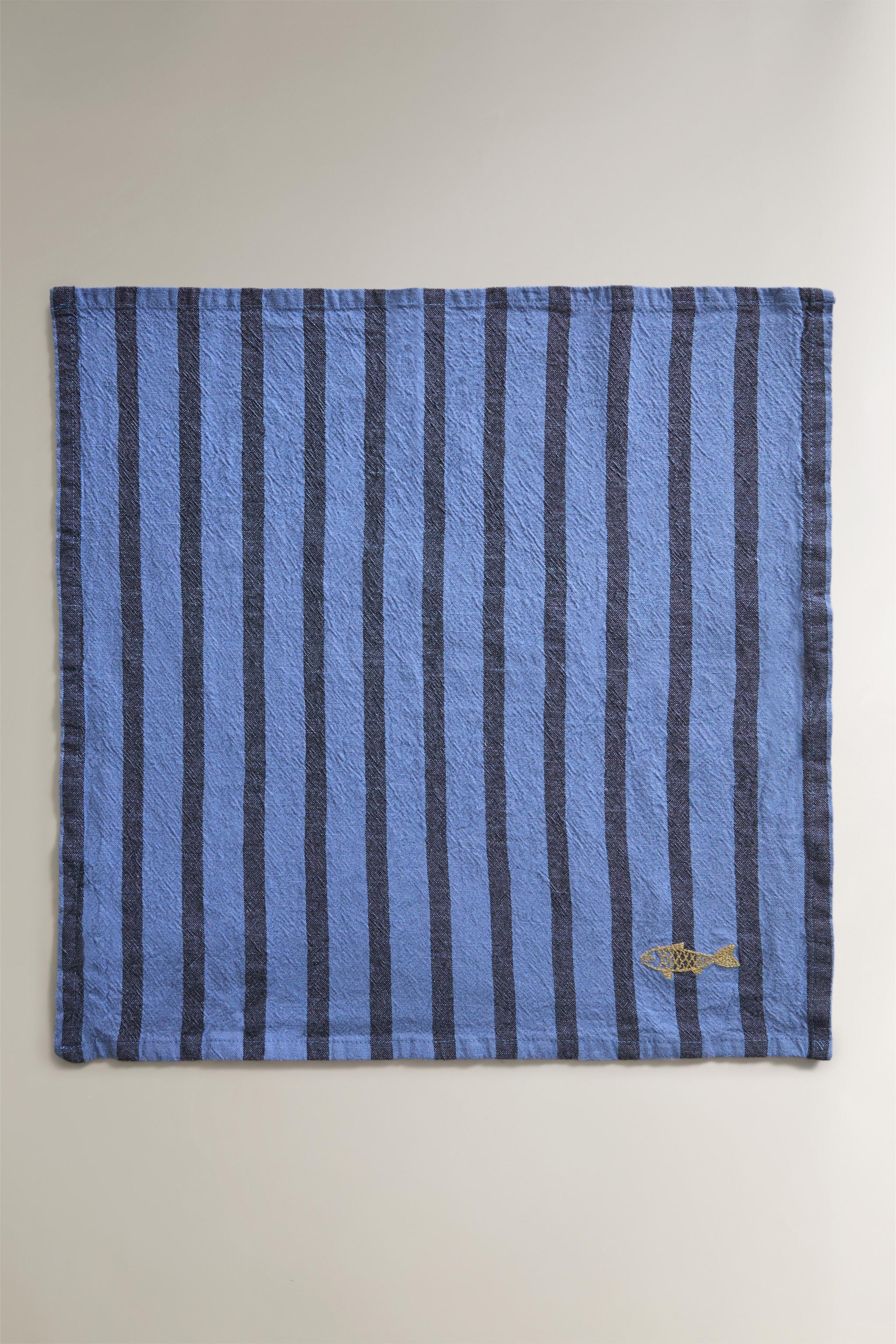 YARN-DYED STRIPE NAPKINS (PACK OF 2) — Blue