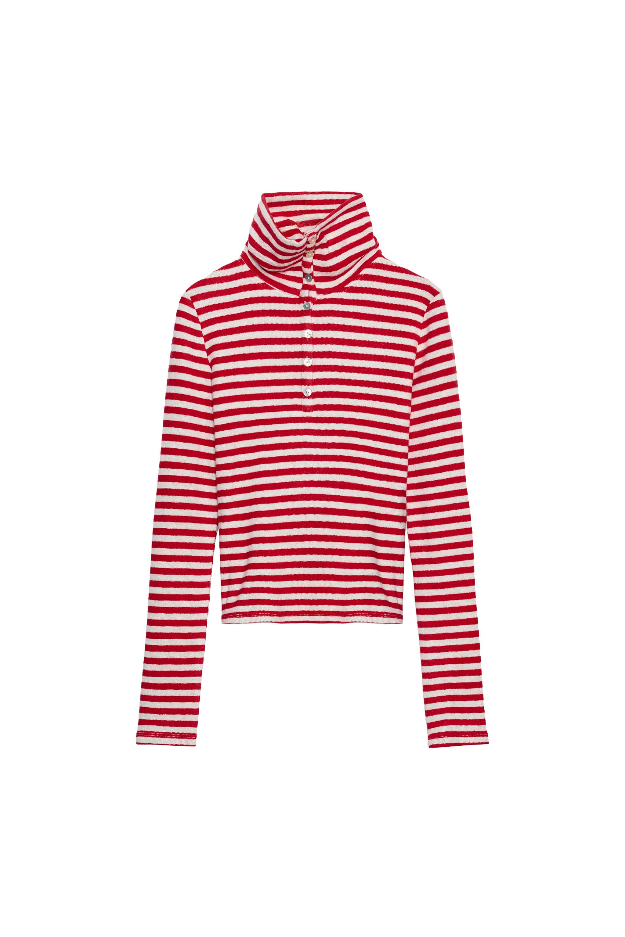 トップス MRT SOFT STRIPED TOP - White / Red | ZARA United States