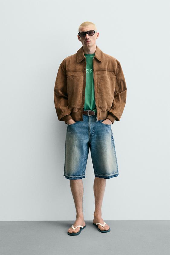 RELAXED FIT SUEDE LEATHER JACKET from Zara - $299