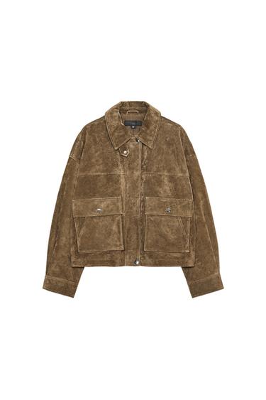 100% LEATHER BOMBER JACKET