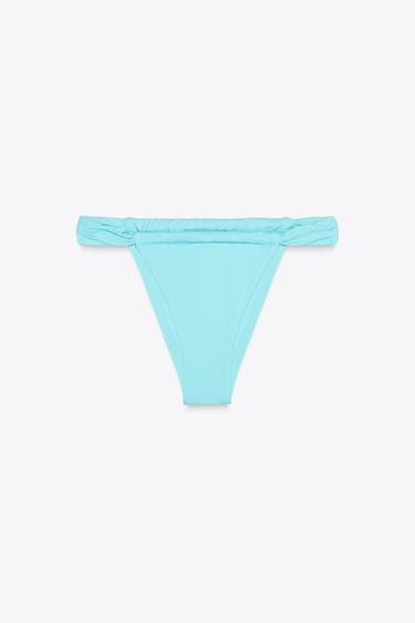 Zara 綁帶比基尼下裝 - 藍綠色