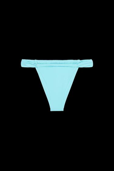 CURTAIN STRING BIKINI BOTTOMS - Turquoise by Zara - Image 0