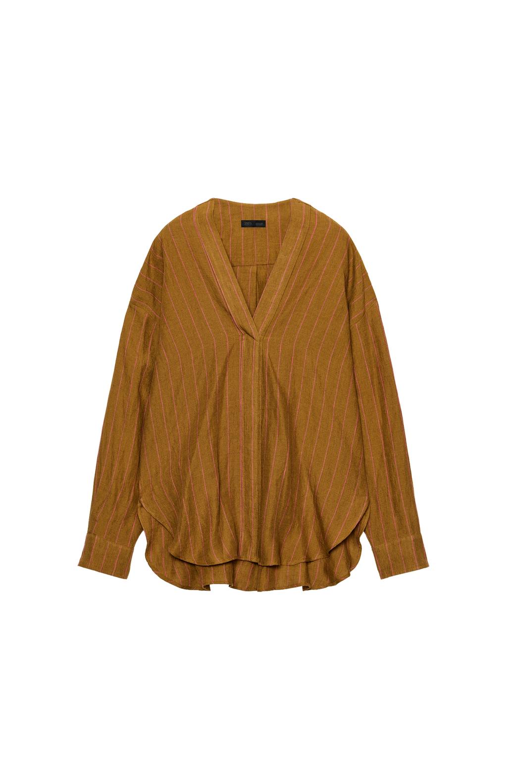 100% LINEN STRIPED SHIRT