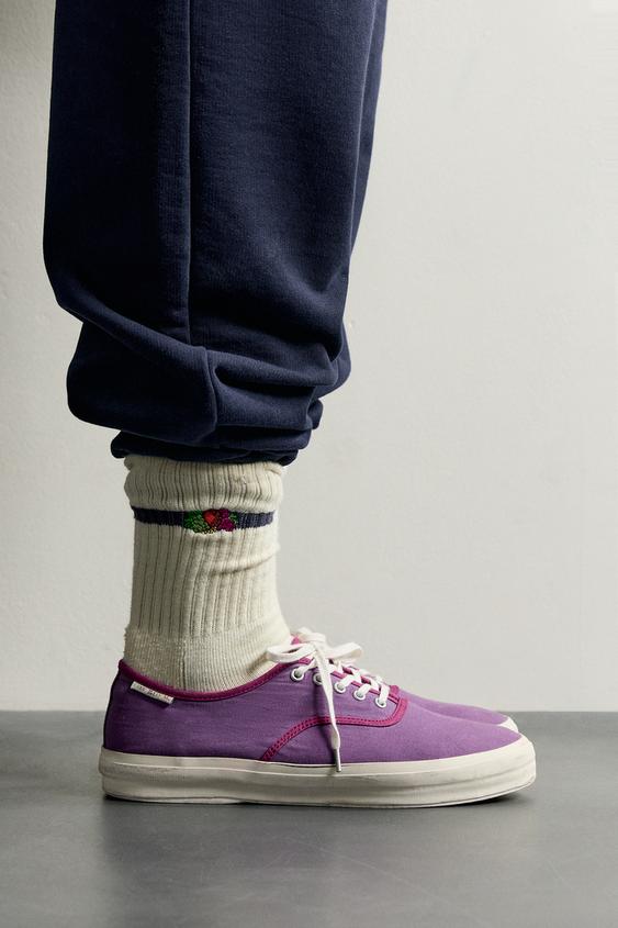 ZAPATILLA TEJIDO  FRUIT OF THE LOOM™ - Lila de Zara - Imagen 0