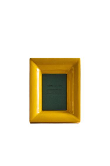 SHINY WOODEN PHOTO FRAME X COLLAGERIE - Yellow by Zara - Image 0