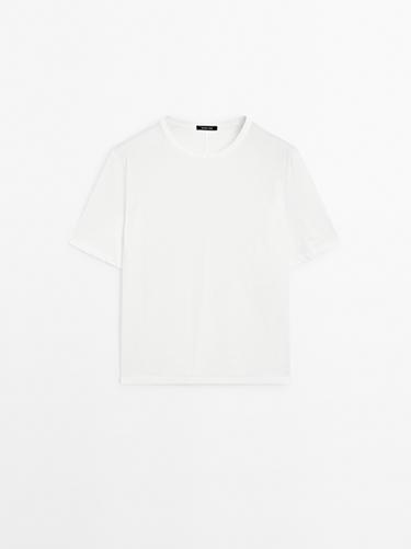 Zara 100% cotton short sleeve T-shirt - White - Image 0