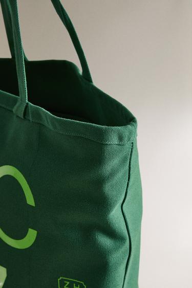GRAND SAC COTON RUE DU BAC - Vert de Zara - Image 2