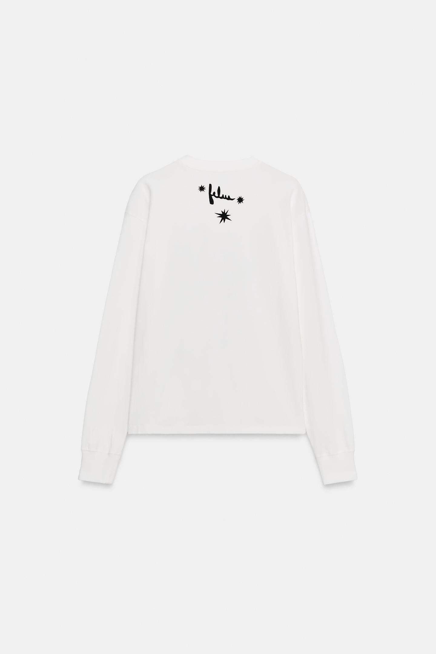 Женская футболка Zara Isabelle Feliu Printed, цвет: Белый — фото 6