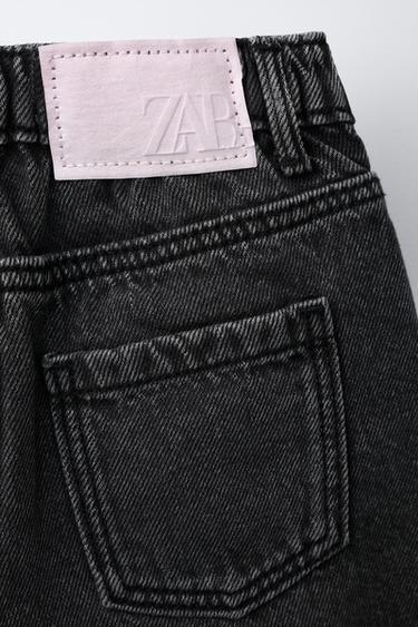 BERMUDA EN JEAN COUPE MOM - Noir de Zara - Image 3