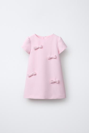 DRESS WITH BOWS - Pink by Zara - Image 0