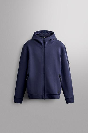 TECHNICAL ZIP HOODIE - Cornflower blue by Zara - Image 0