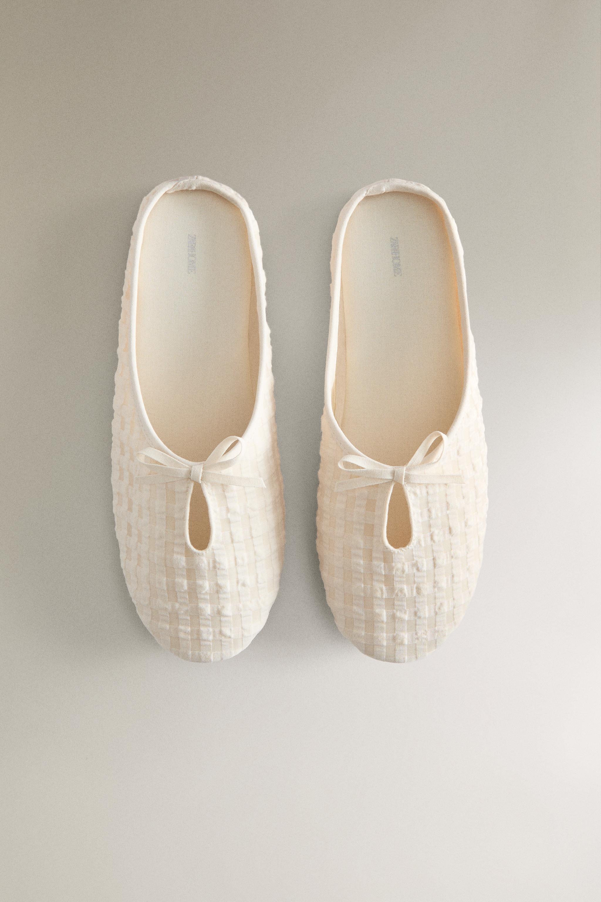 GINGHAM MULE SLIPPERS