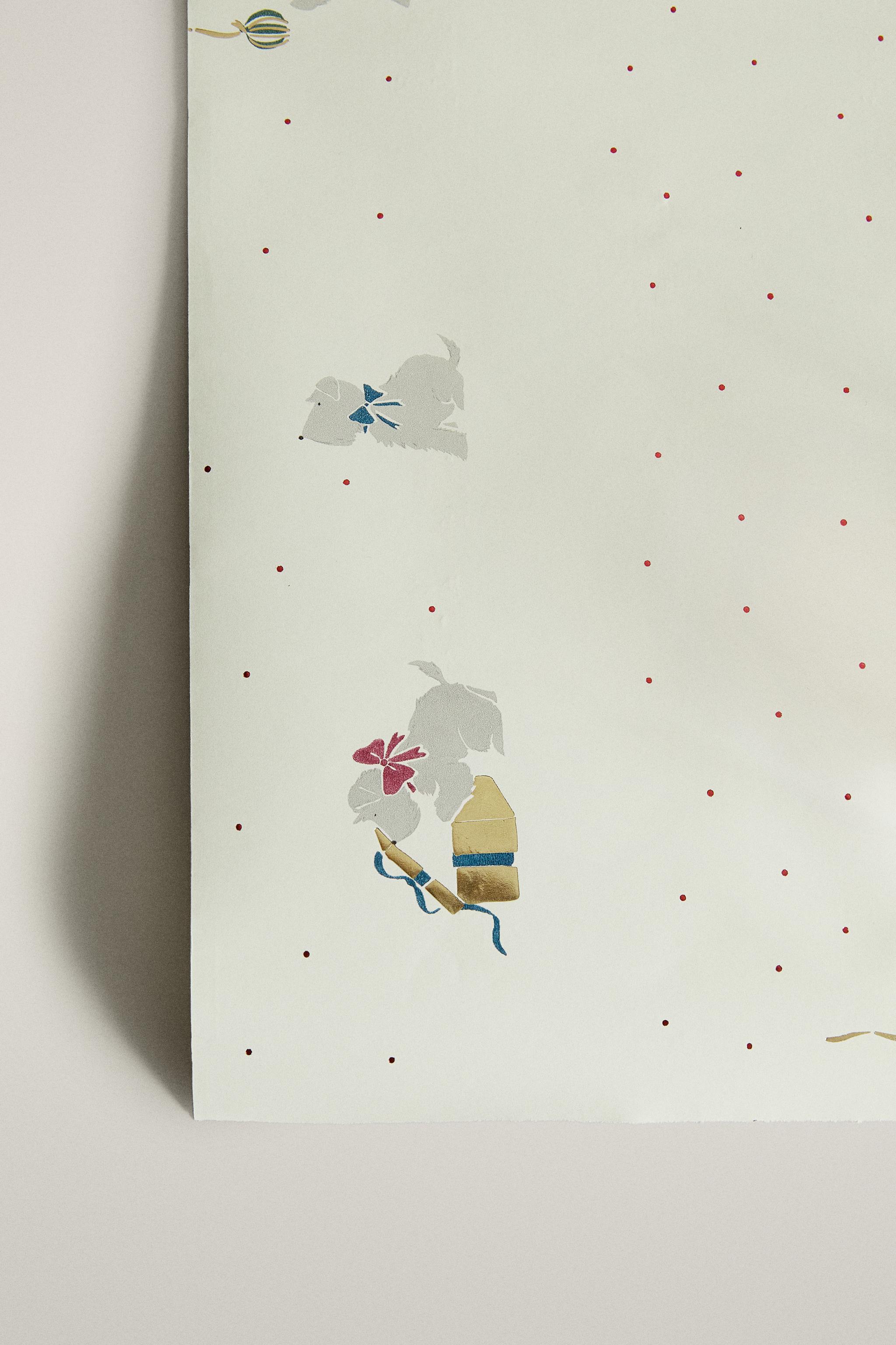 PAPIER CADEAU CHIENS NOËL