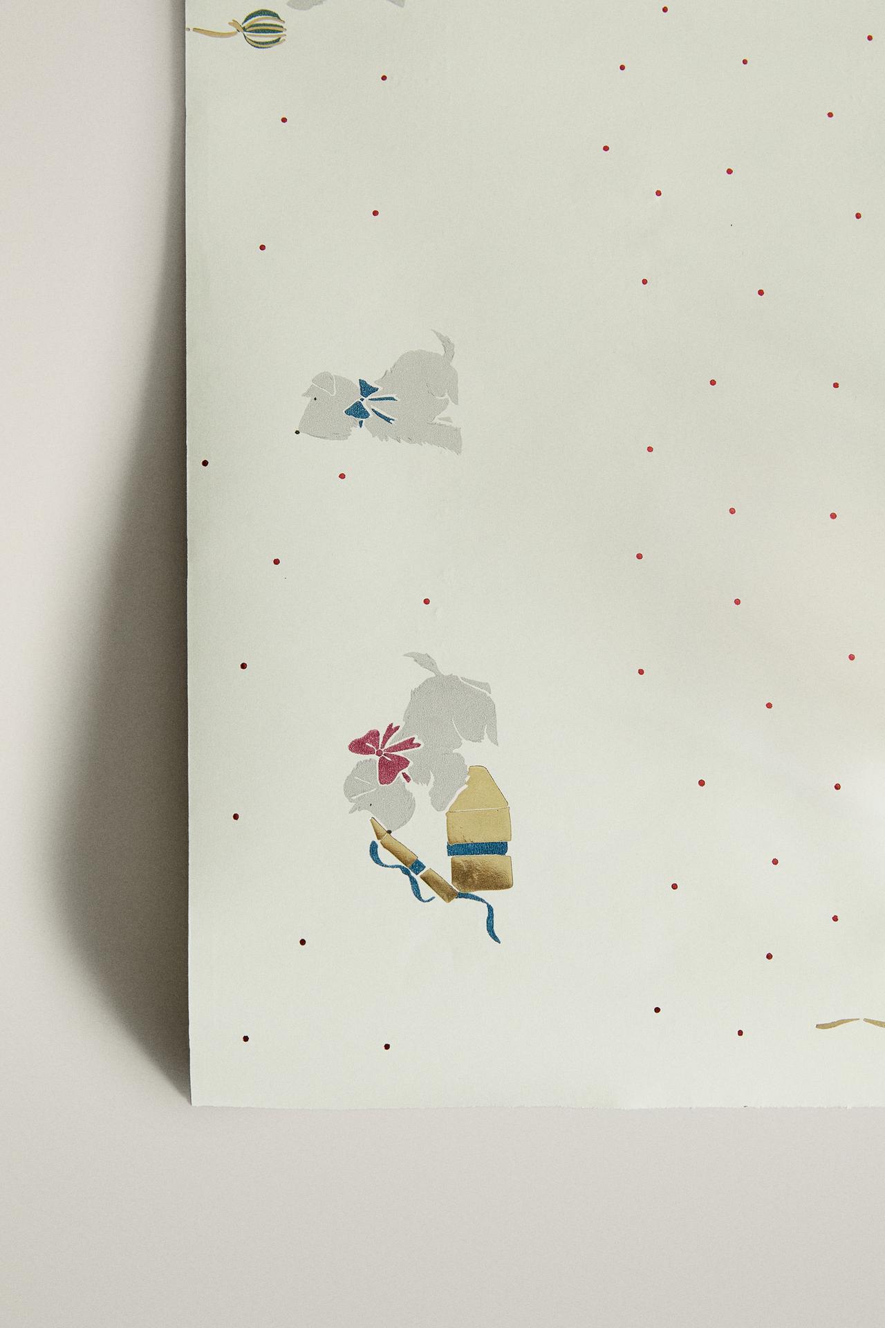 CHRISTMAS DOG PRINT GIFT WRAP — Multicolored