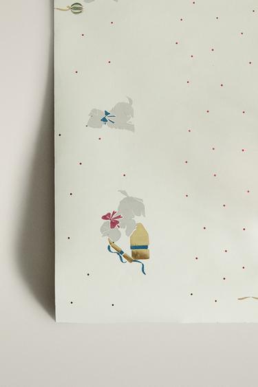 CHRISTMAS DOG PRINT GIFT WRAP — Multicolored 1