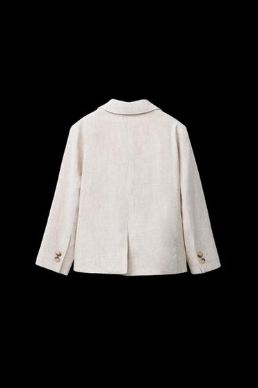 BLAZER TRAJE CON LINO - Beige claro de Zara